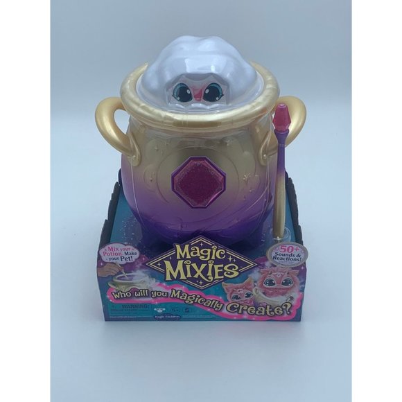 Magic Mixies Magical Misting Cauldron with Interactive 8 inch Pink Plush Toy - Picture 1 of 7